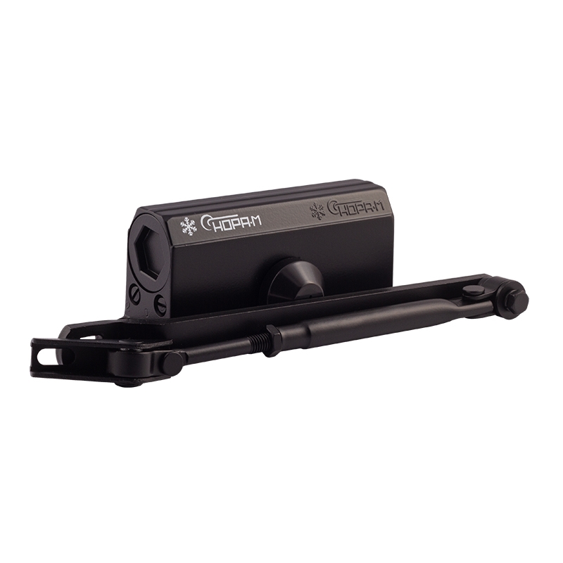 Доводчик дверной с фиксацией 2S-F цвет Черный Нора-М