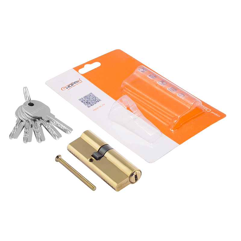 Комплектация и упаковка Цилиндр ЛПУ.УК цвет Латунь Нора-М