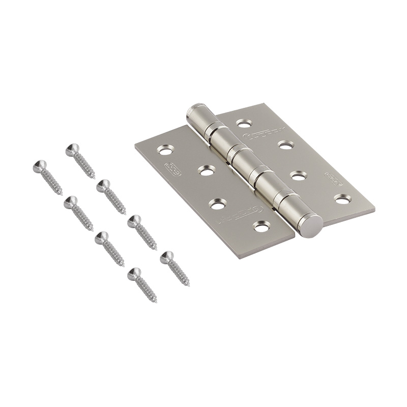 Комплектация и упаковка Петля универсальная 4"-4ВВ STD (100*70*2,5) без колп. цвет Матовый никель Нора-М