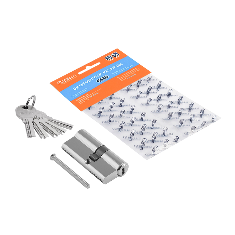 Комплектация и упаковка Цилиндр STD Al ЛП цвет Хром Нора-М