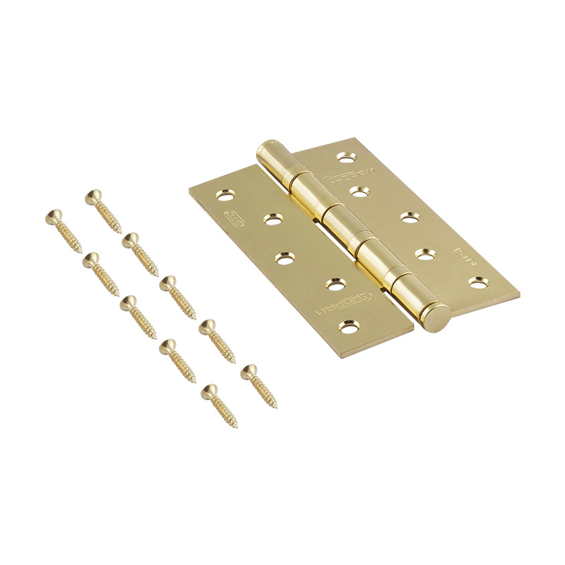 Комплектация и упаковка Петля универсальная 5"-4ВВ STD (125*75*2,5) без колп. цвет Матовое золото Нора-М