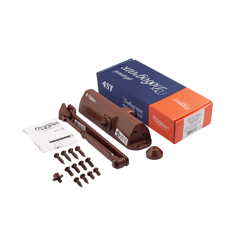 Комплектация и упаковка Доводчик дверной 4ST цвет Коричневый Нора-М