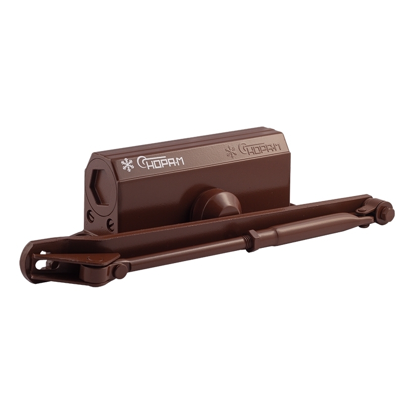 Доводчик дверной с фиксацией 3S-F бол. цвет Коричневый Нора-М