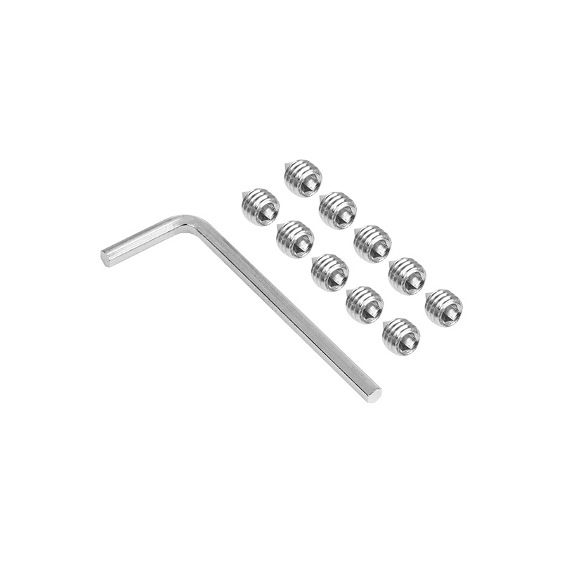 Стопорные винты для дверных ручек (10 штук) M6x8 цвет Хром Нора-М